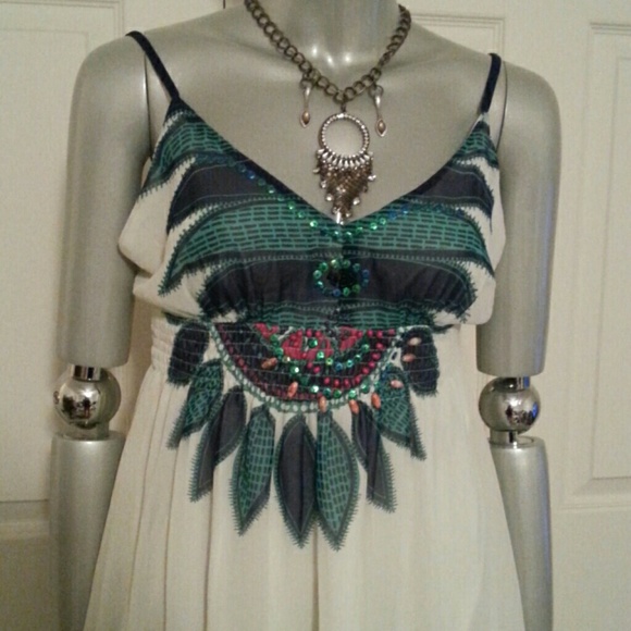 Ethnic Boho Handkerchief Dress - Picture 2 of 3